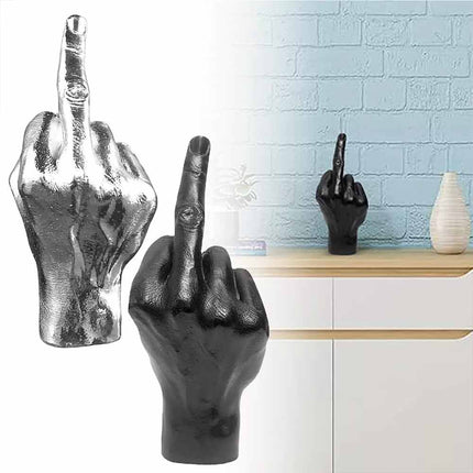 Fun Resin Middle Finger Statue Ornament for Home Office Desk Decor