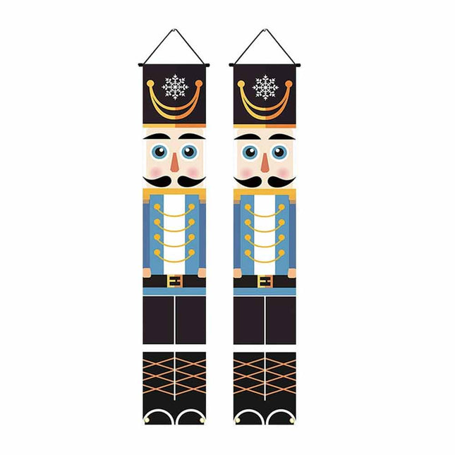 1.8M Nutcracker Soldier Door Banner Merry Christmas Decoration Ornament