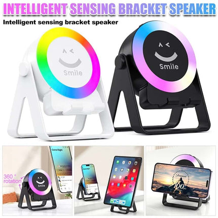 4-in-1 Wireless Induction Bluetooth Speaker Rechargeable with Bracket