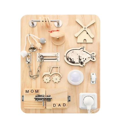 Montessori Busy Board for Toddlers – Sensory Fidget Toy, Autism & ADHD Educational Gift