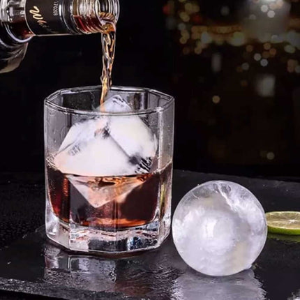 8 Grid Large Sphere Ice Ball Maker – Silicone Whiskey Mould for Big Cube Tray