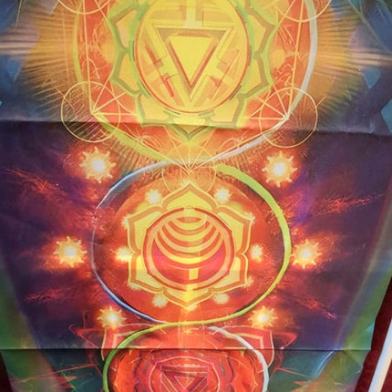 7 Chakra Wall Hanging 150cm – Meditation Tapestry, Yoga Decor, Reiki Spiritual Art