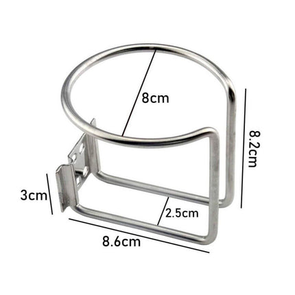 2-Pack Marine-Grade Stainless Steel Cup Holder | Universal Fit for Car, Boat, Yacht, Truck & RV