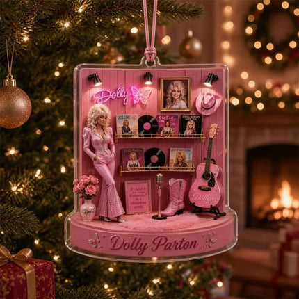 2026 Music Tribute 2D Acrylic Christmas Tree Hanging Memorial Ornament