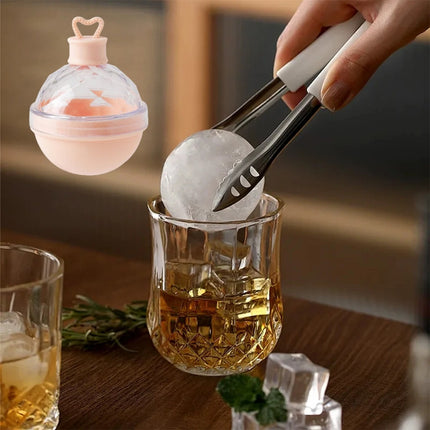 Large Round Silicone Ice Ball Moulds – 4PCS for Whiskey & Bar