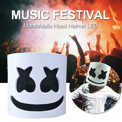 DJ Face Mask Helmet Cosplay Marshmallow Music Party Costume Mask