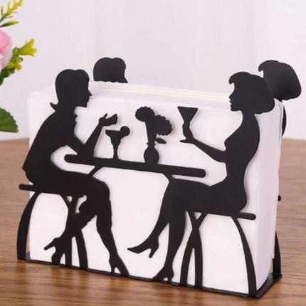 Metal Iron Human Figure Napkin Holder for Kitchen Table Decor