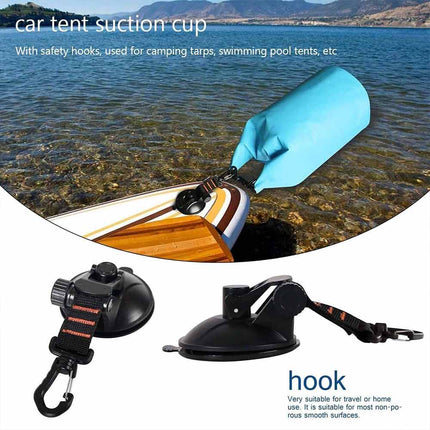 Car Suction Cup Tie-Downs (4pcs) | Heavy-Duty Anchors for Cargo, Roof Rack, Dog Guards & Awning Hooks