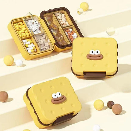 Cute Waterproof Mini 7-Compartment Pill Case for Travel Storage