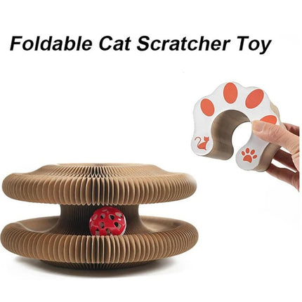 Transformable Cat Toy Set: Wear-Resistant Ball & Scratch Pad, Interactive Kitty Kurlz Play Mat