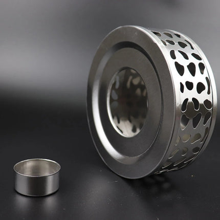Stainless Steel Teapot Base Round Candle Warmer for Home Tea Coffee Milk
