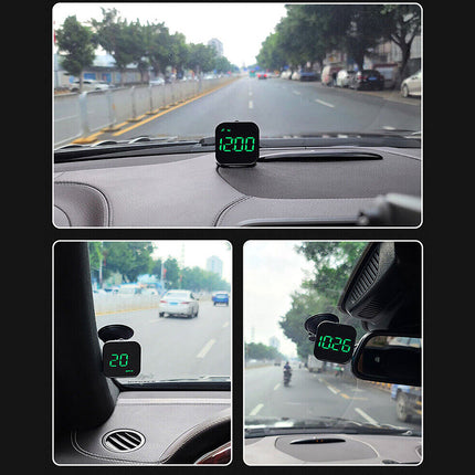 Universal Digital HUD Head-Up Display: GPS Speedometer Shows MPH/KMH, Overspeed Alarm, for All Cars
