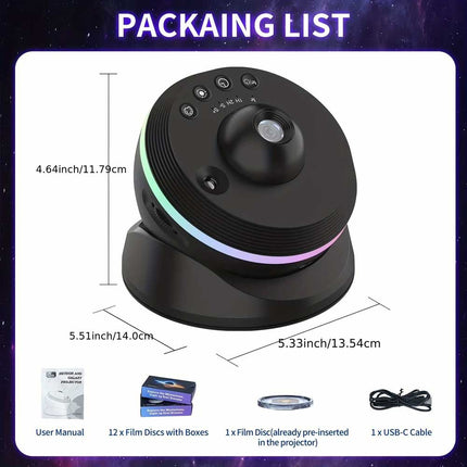 13-in-1 Planetarium Galaxy Projector LED Space Mood Lamp for Kids & Adults