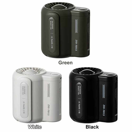 Wearable Cooling Fan - Rechargeable, 360° Airflow for Office, Sports & Travel