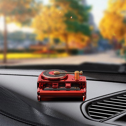 Solar-Powered Rotating Piano Car Air Freshener & Perfume Diffuser - Elegant Car Decor Gift