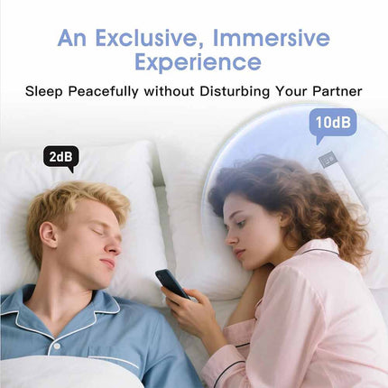 Bone Conduction Under-Pillow Speaker 36 Sleep Sounds Timer Display 650mAh