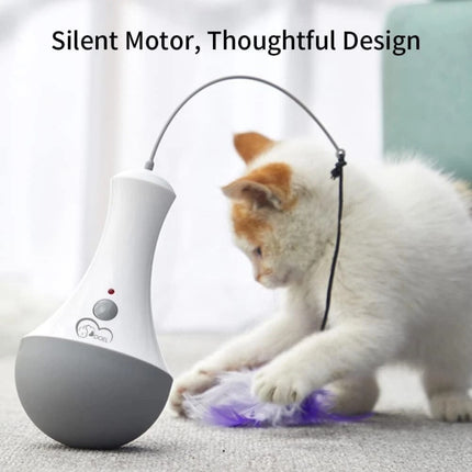 Interactive Cat Feather Toy – Automatic Kitten Teaser for Indoor Play