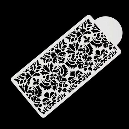 Lace Border Cake Stencil, Flower Damask Fondant Mould for Baking Decorating Tool
