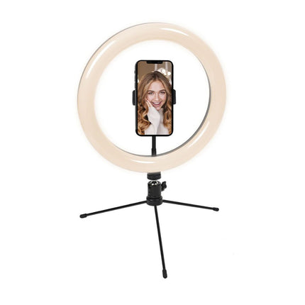 10" Ring Light with Desktop Tripod & Bluetooth Remote for Vlogging/Photography