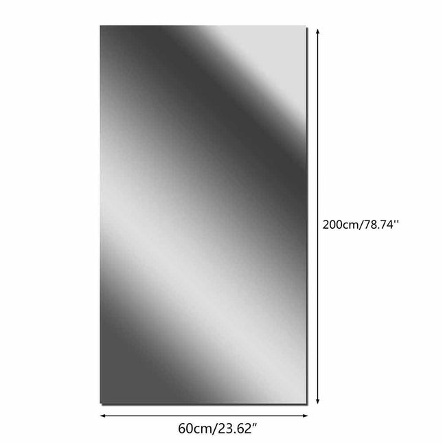 2M Self-Adhesive Mirror Wall Sticker Roll DIY Bathroom Room Decor Stick On