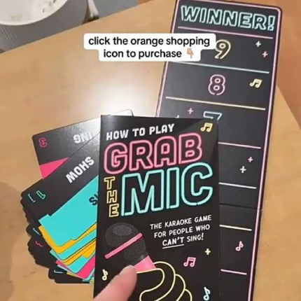 Grab The Mic Lucky Egg – Exciting Party Game for 4 People Who Can’t Sing