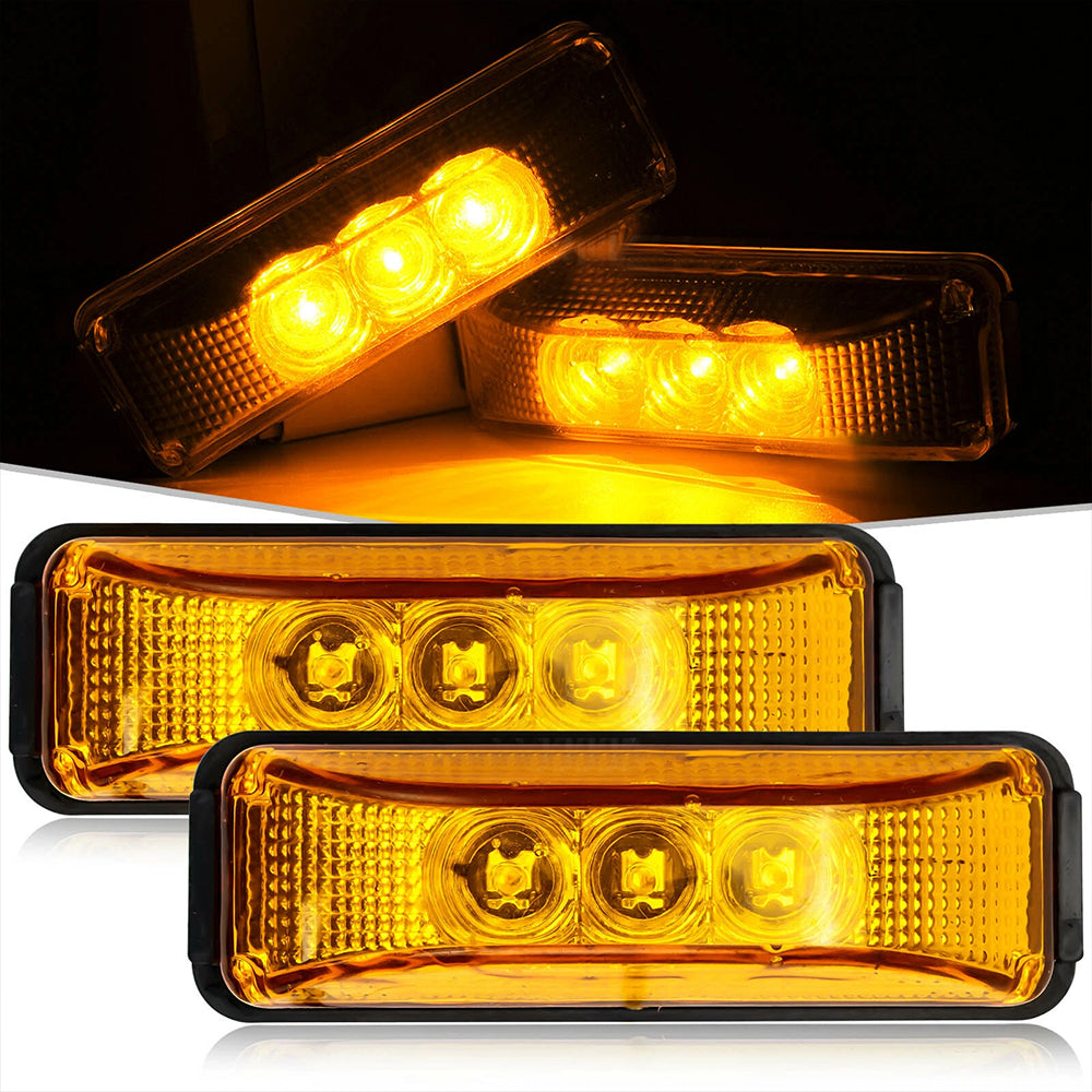 10X 12V-24V LED Clearance Marker Lights for Trucks, Trailers, Caravans, and Lorries