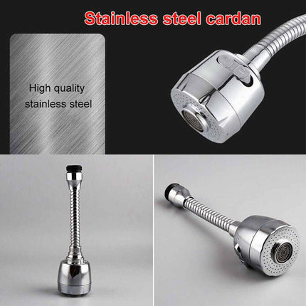 360° Rotating Kitchen Faucet Extender Head, Water-Saving Aerator Spray Nozzle for Sink Tap