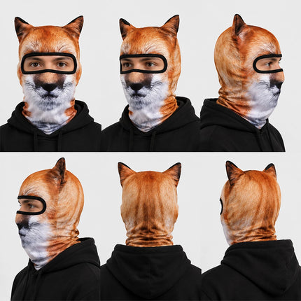 3D Animal Ears Ski Balaclava Full Face Mask for Winter Motorcycle Snowboard