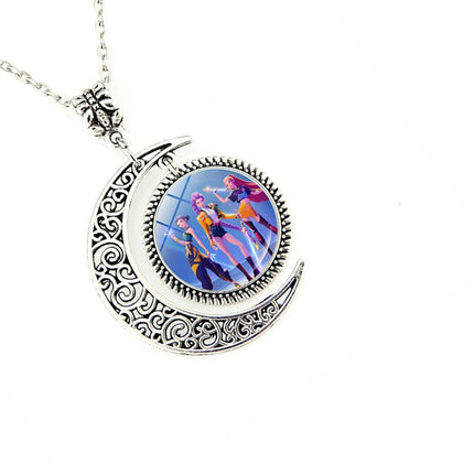 New KPop Demon Hunters Pendant Necklace Sweater Chain Decor