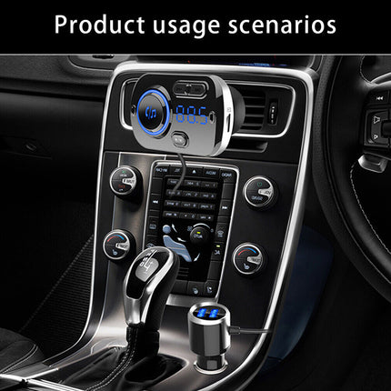 3-in-1 Bluetooth FM Transmitter for Car: Wireless Hands-Free Calling, Fast QC3.0 USB Charger, MP3 Player & FM Radio Tuner