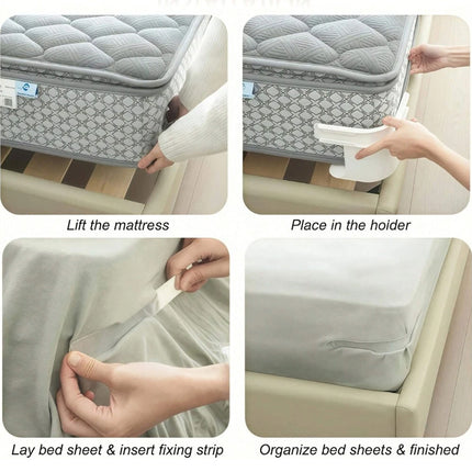 4PCS Bed Sheet Fasteners – Tight Grippers, Easy Install