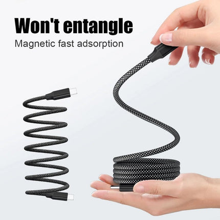 1M Magnetic USB-C to C Cable 140W Super Fast Charging for iPhone Samsung