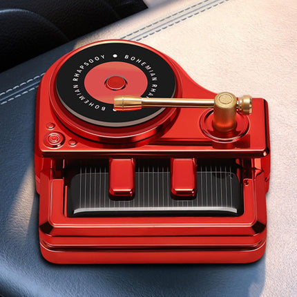Solar-Powered Rotating Piano Car Air Freshener & Perfume Diffuser - Elegant Car Decor Gift