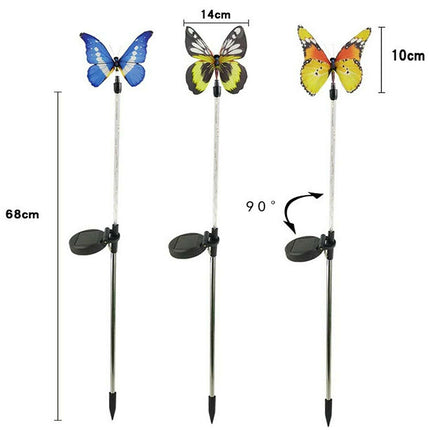 3PCS Solar Butterfly LED Stake Light – Waterproof for Garden & Lawn