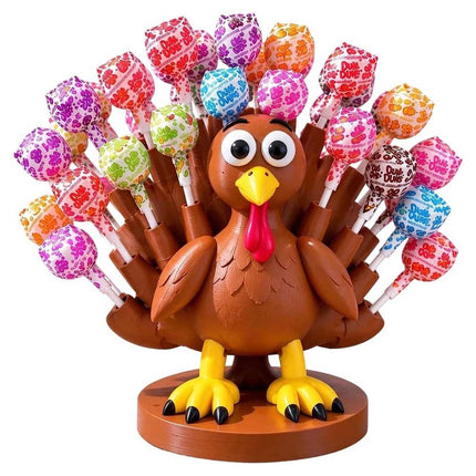 3D Printed Thanksgiving Turkey Lollipop Holder Stand & Candy Display
