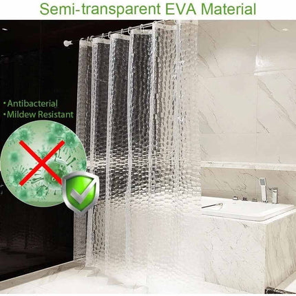 EVA Waterproof Mildew-Resistant Shower Curtain 180x200cm Bath Curtain