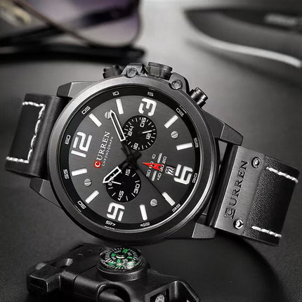 Men's Military Sport Silicone Watch with Calendar for Boys