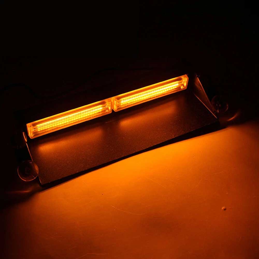 12V-24V Amber LED Strobe Beacon - Waterproof Vehicle Roof Warning Light for Recovery & Emergency