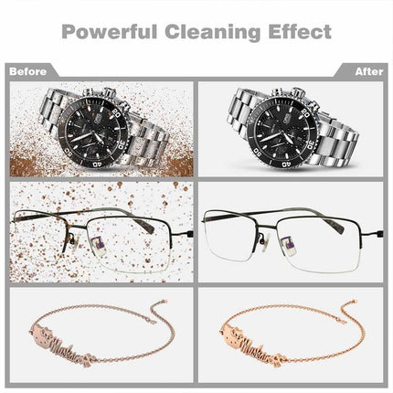 Rechargeable Ultrasonic Cleaner Machine for Watch Jewellery & Glasses