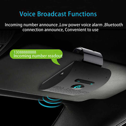 Bluetooth Sun Visor Speakerphone | Wireless Hands-Free Car Kit for Safe Driving & Crystal Clear Calls