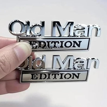 Senior Driver 3D Emblem Badge - 2 PCS, Chrome Car Sticker for Fender & Door