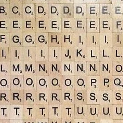 100 Wooden Tiles Black Letters & Numbers for Crafts