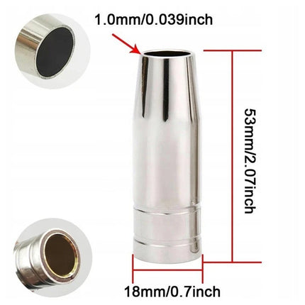 30PCS Professional Accessory Kit for MIG MB-15 Torch Gas Nozzles & Contact Tips