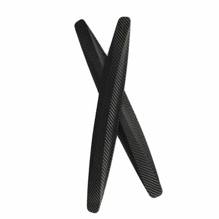 2PCS Car Bumper Protector Guard - Carbon Fiber Anti-Scratch Corner Strip, Universal Fit Black Trim
