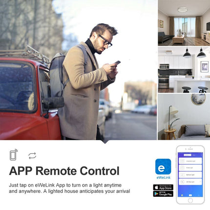 Smart WiFi Switch 10A, Universal DIY Module for Light & Devices