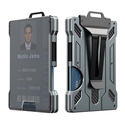 Aluminum RFID Card Holder Slim Credit ID Wallet Money Clip for Men