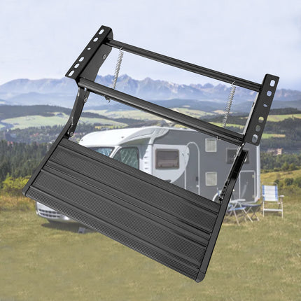 Retractable Folding Caravan Step with LED Light - Aluminium Entry Step for RV & Camper Trailer