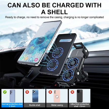 Wireless Car Charger for Samsung Galaxy Z Fold 5/4/3 - 15W Fast Charging Magnetic Air Vent Mount