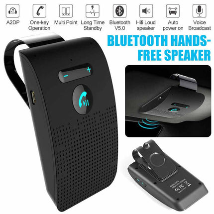 Bluetooth Sun Visor Speakerphone | Wireless Hands-Free Car Kit for Safe Driving & Crystal Clear Calls