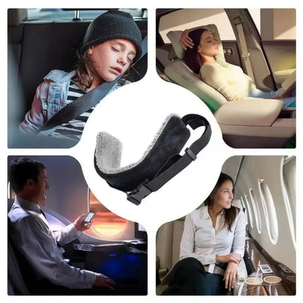 Portable Travel Neck Support Pillow with Strap for Airplane Head Rest
